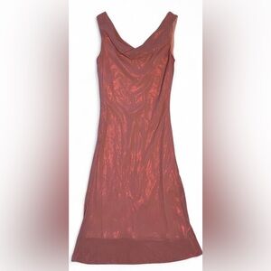 Vintage Forever 21 Iridescent Pink gown with a cowl neck line